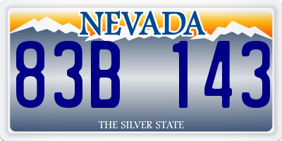 NV license plate 83B143