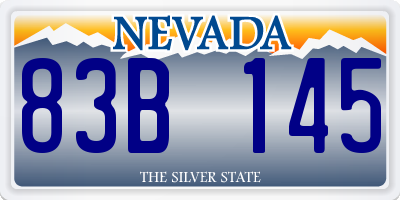 NV license plate 83B145