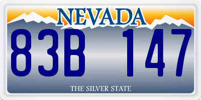 NV license plate 83B147
