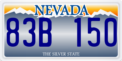 NV license plate 83B150