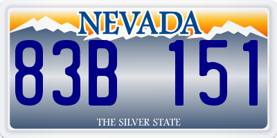 NV license plate 83B151