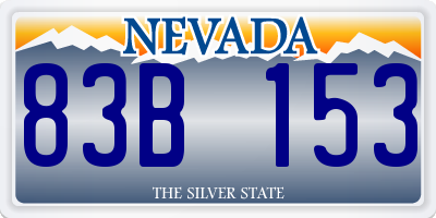 NV license plate 83B153