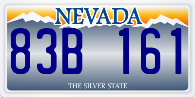 NV license plate 83B161