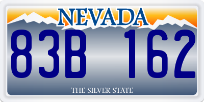 NV license plate 83B162