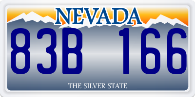 NV license plate 83B166
