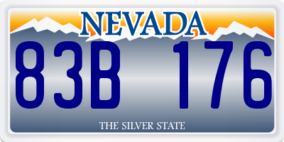 NV license plate 83B176