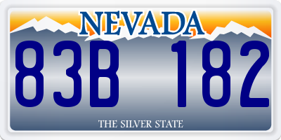 NV license plate 83B182