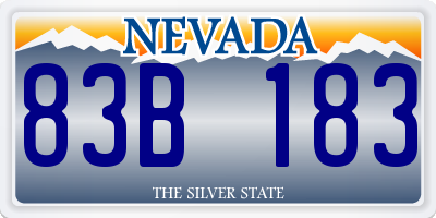 NV license plate 83B183