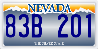 NV license plate 83B201