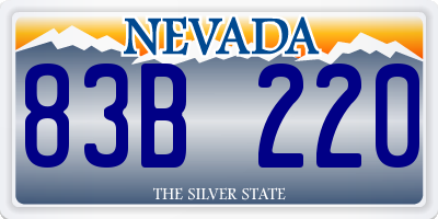 NV license plate 83B220