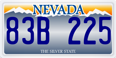 NV license plate 83B225