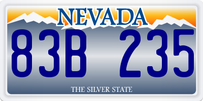 NV license plate 83B235