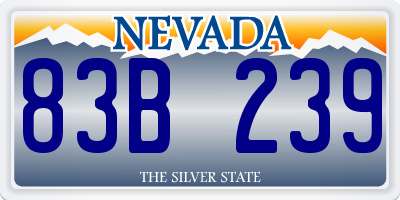 NV license plate 83B239