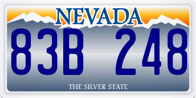 NV license plate 83B248