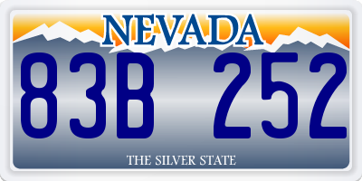 NV license plate 83B252