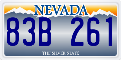 NV license plate 83B261