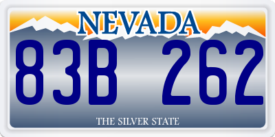 NV license plate 83B262