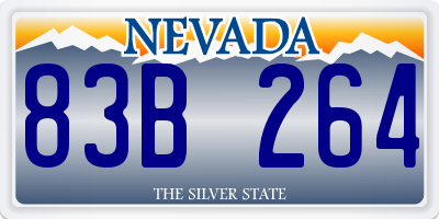 NV license plate 83B264