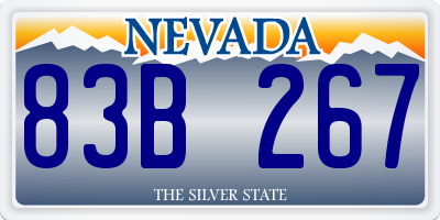 NV license plate 83B267