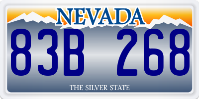NV license plate 83B268