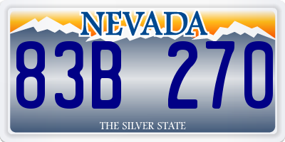 NV license plate 83B270