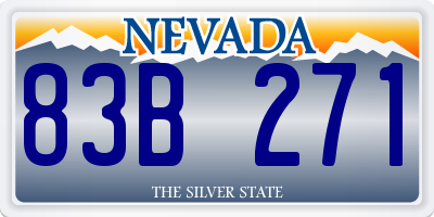 NV license plate 83B271
