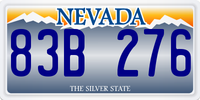 NV license plate 83B276