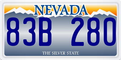 NV license plate 83B280