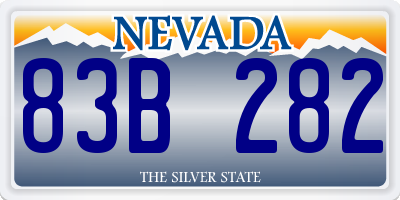 NV license plate 83B282