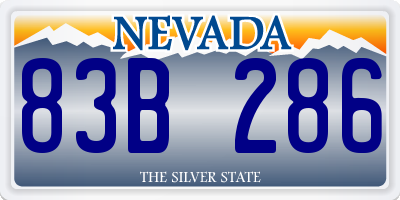 NV license plate 83B286
