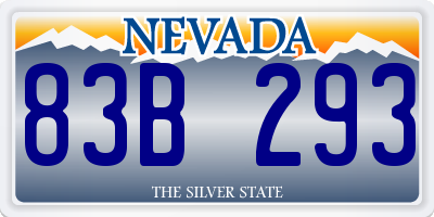 NV license plate 83B293
