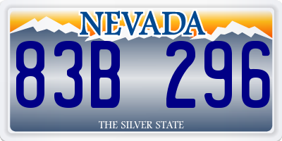 NV license plate 83B296