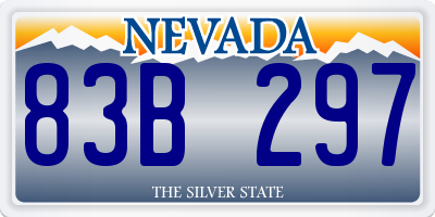NV license plate 83B297