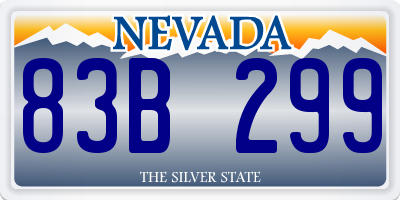 NV license plate 83B299