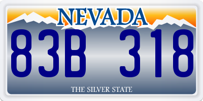 NV license plate 83B318