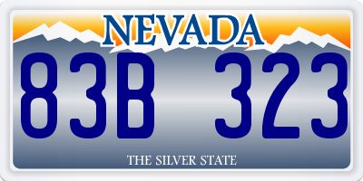 NV license plate 83B323