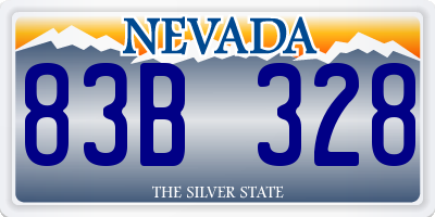 NV license plate 83B328