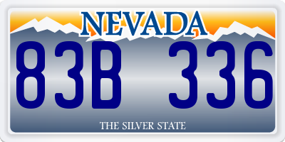 NV license plate 83B336