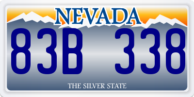 NV license plate 83B338