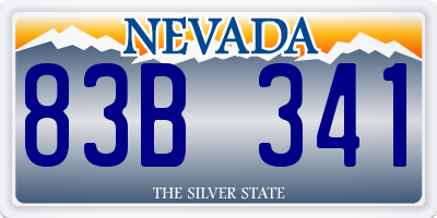 NV license plate 83B341