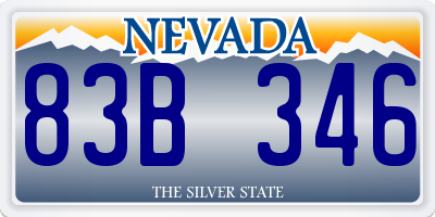 NV license plate 83B346