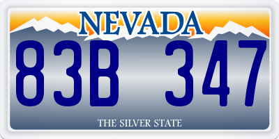 NV license plate 83B347