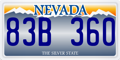 NV license plate 83B360