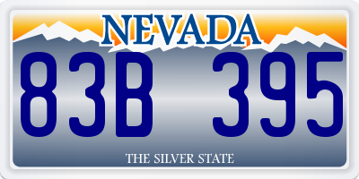 NV license plate 83B395