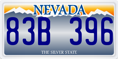 NV license plate 83B396