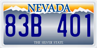 NV license plate 83B401