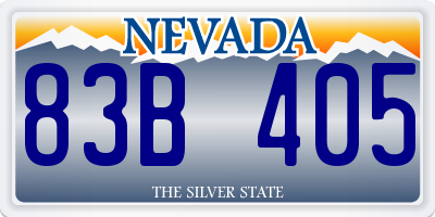 NV license plate 83B405