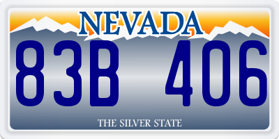 NV license plate 83B406