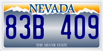 NV license plate 83B409