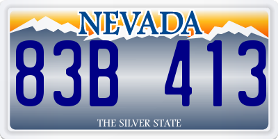 NV license plate 83B413